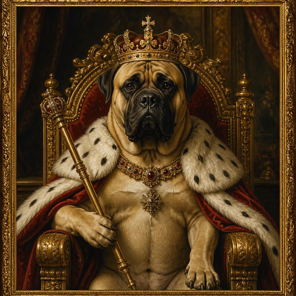 Sir Winston couronné, mascotte de Studio Animalia